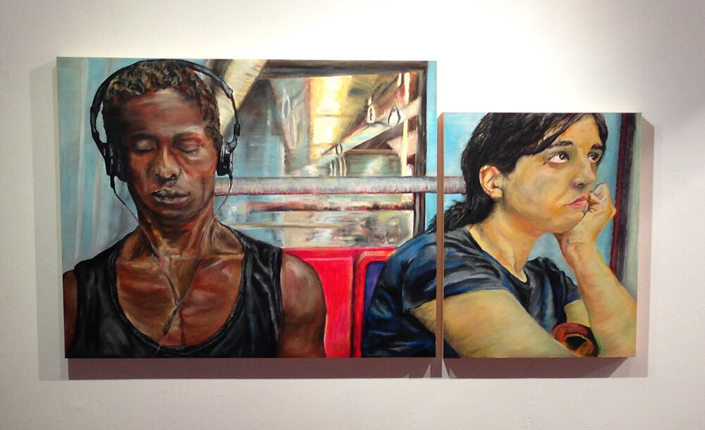 ‘DISENGAGED’ OIL PASTEL ON BOARD 46” X 24” Price: €800