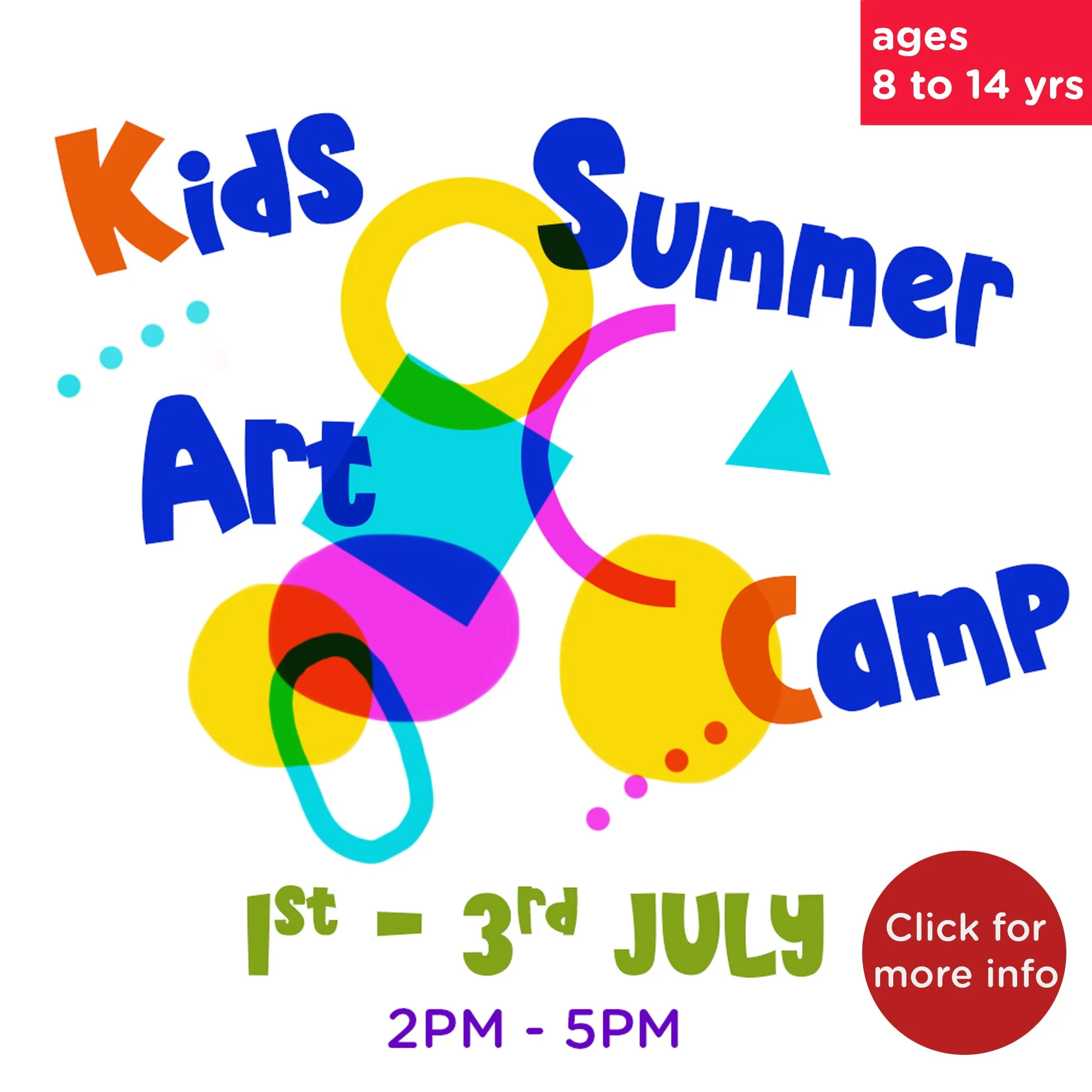 Kids Summer Art Camp (1st-3rd July) - 8 to 14 yrs