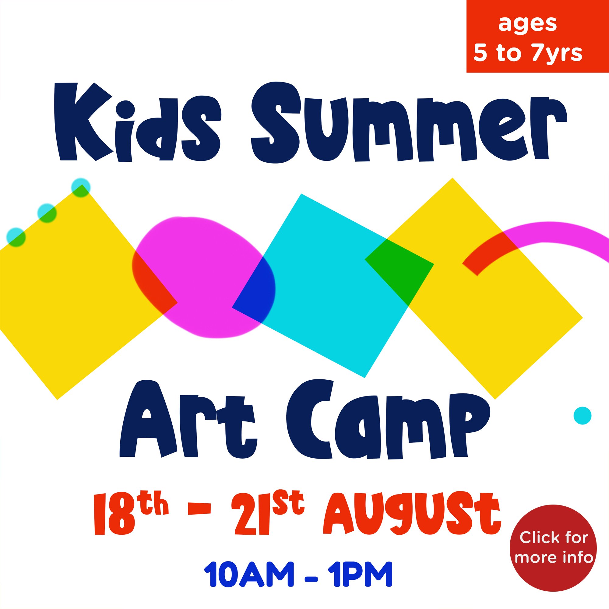 Kids Summer Art Camp (18th-21st August) - 5 to 7 yrs