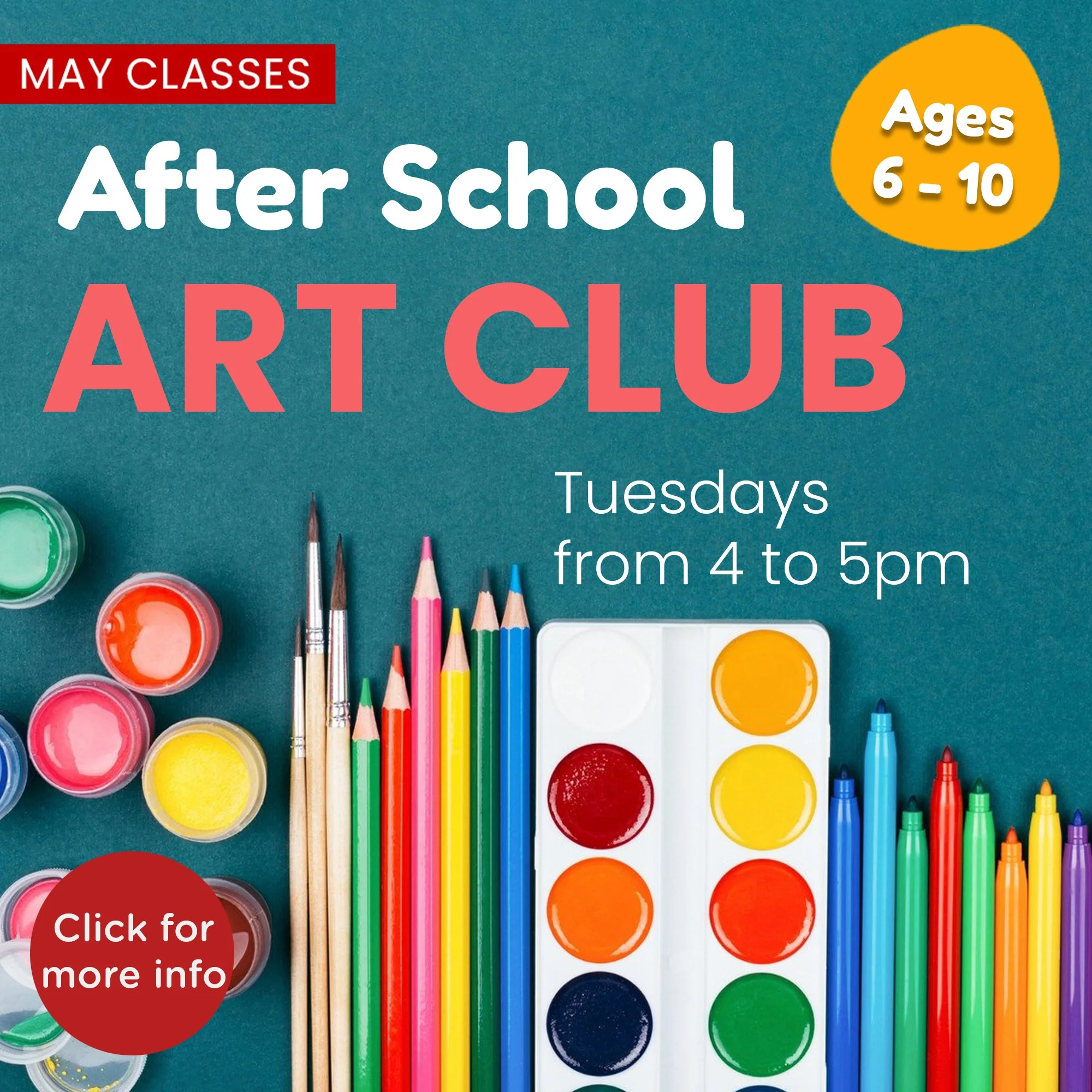 After School Art Club (6-10yrs) - May