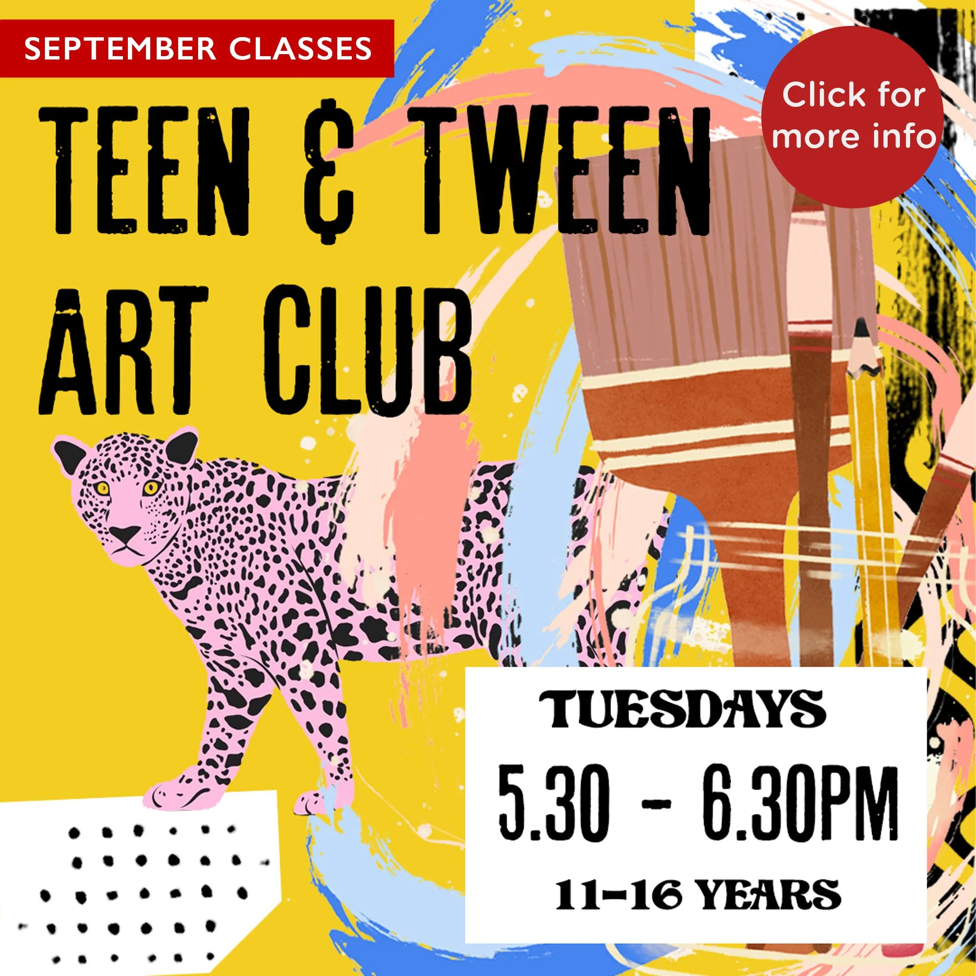 Teen & Tween Art Club (11-16yrs) - September
