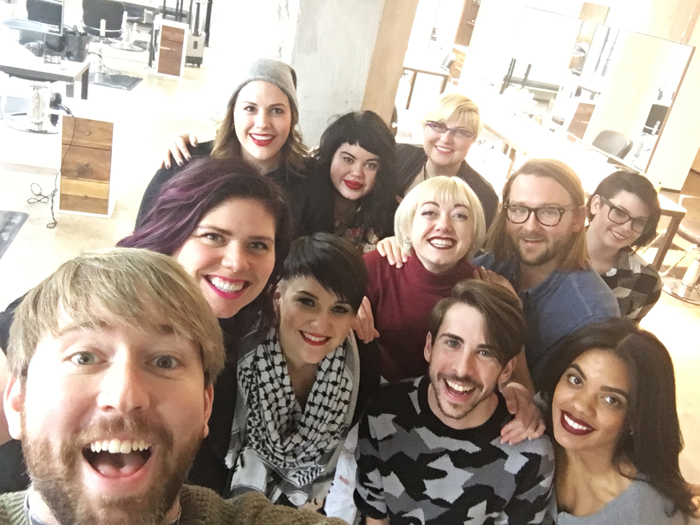 Some of the HAUS Salon team who supported the cause by donating their services