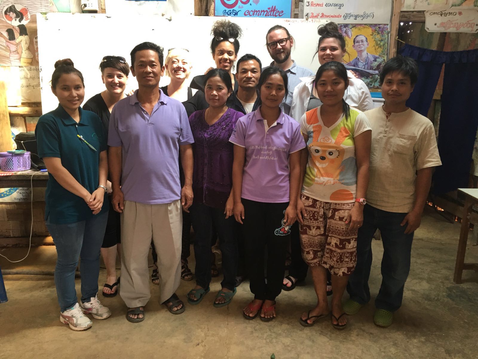 The American Refugee Committee's SGBV Committee meets with the HAUS team. This committee is the group that will receive the generous donations from HAUS clients, friends and family to continue their valuable work.