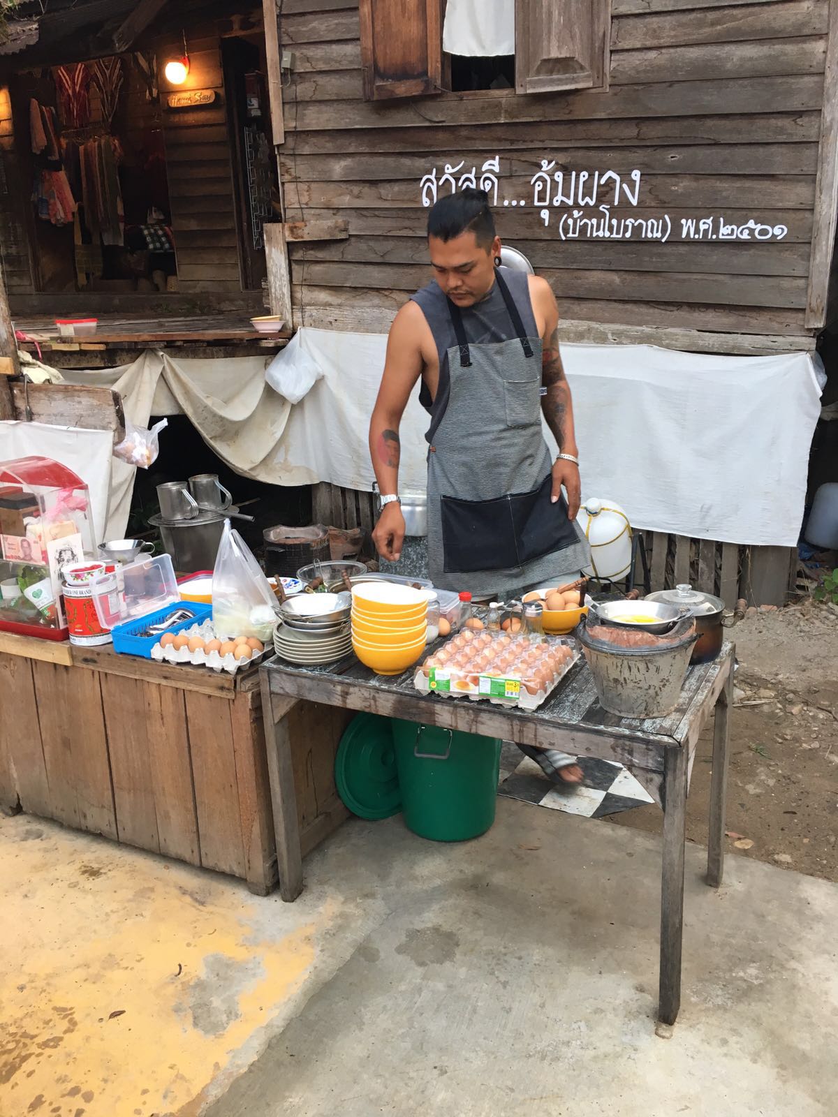 The chef of our daily breakfast. We all had a bit of a crush on the chef.