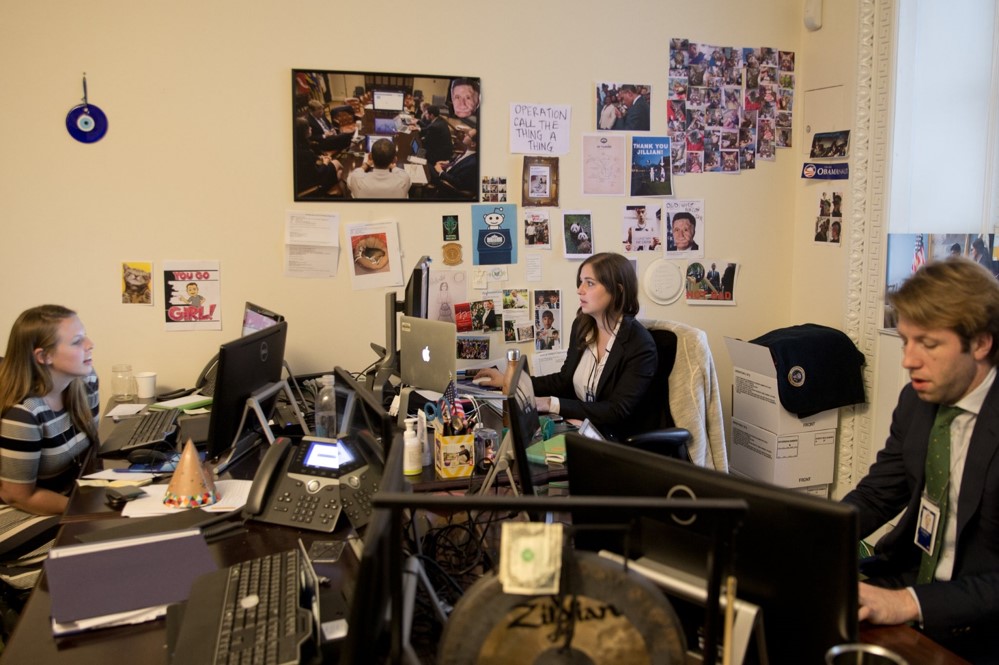 White House Staffers in the social media office inside the Eisenhower Executive Office Building in November 2015 (Crowley, 2016)