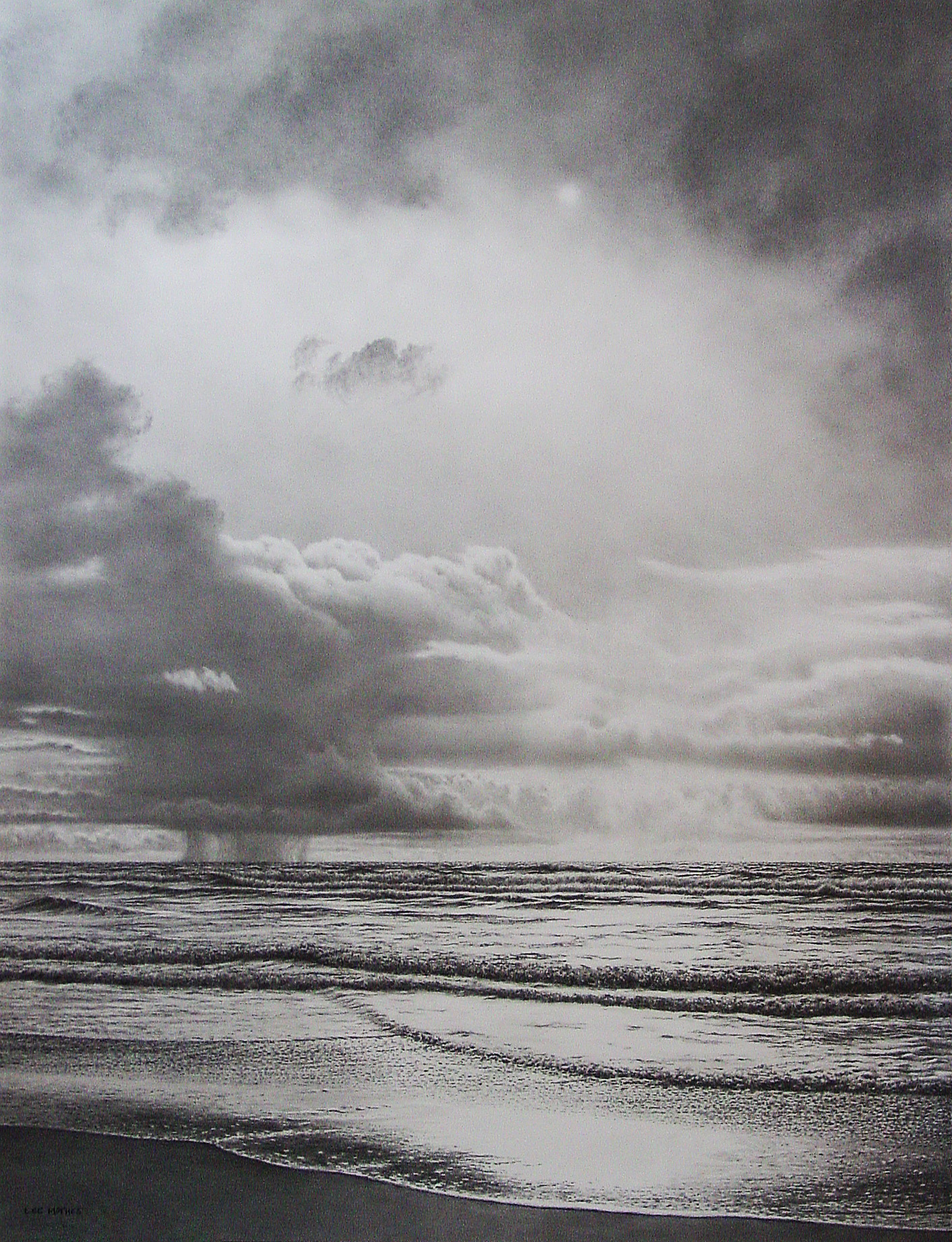 Minor Squalls, 34" by 26" graphite pencil on Stonehenge paper