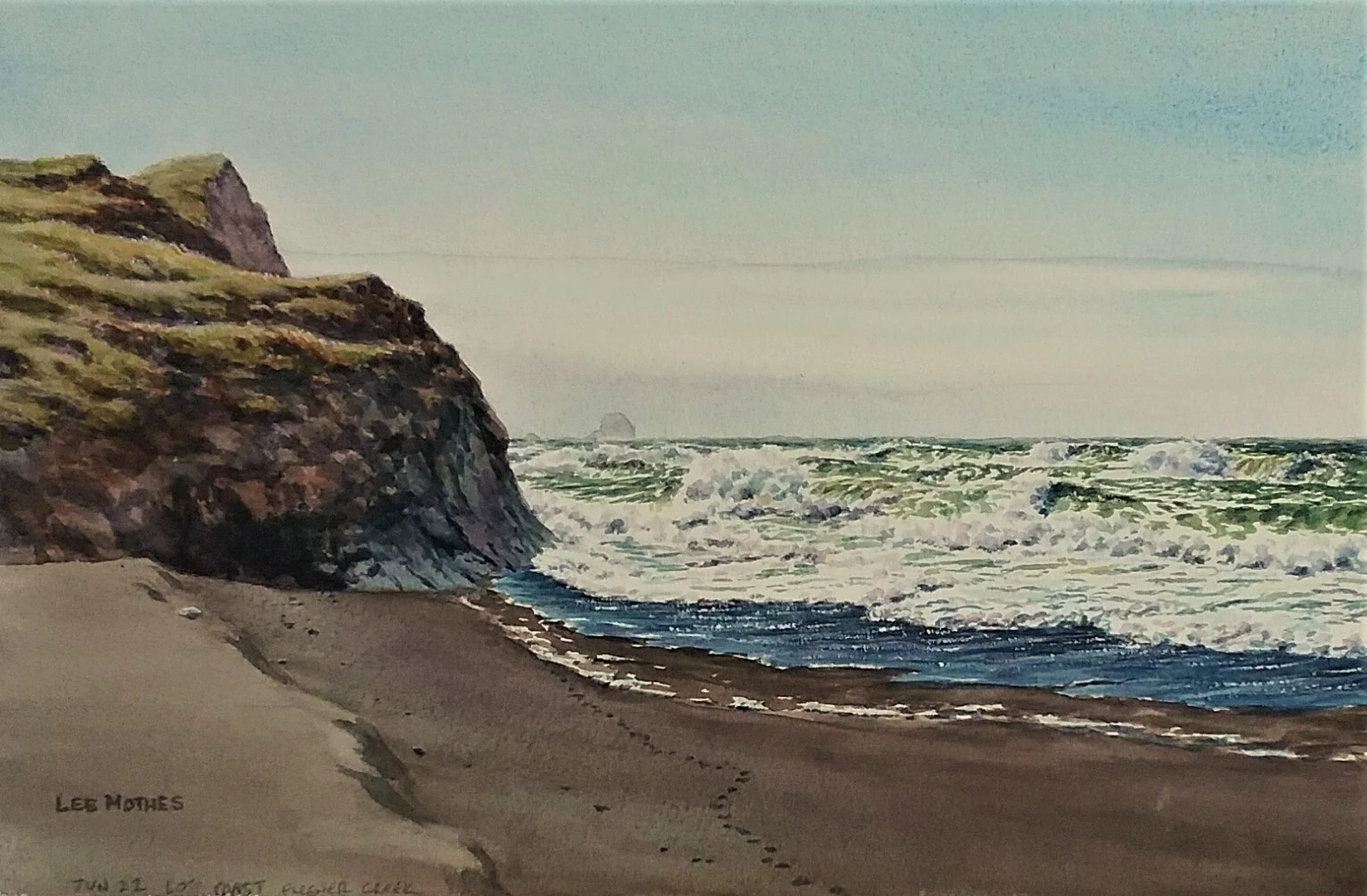 Rough surf at Fleener Creek, on the Lost Coast, in southern Humboldt County.