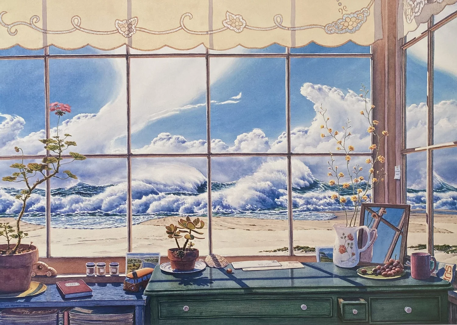 Seascape and ocean beach signed litho prints by Lee Mothes