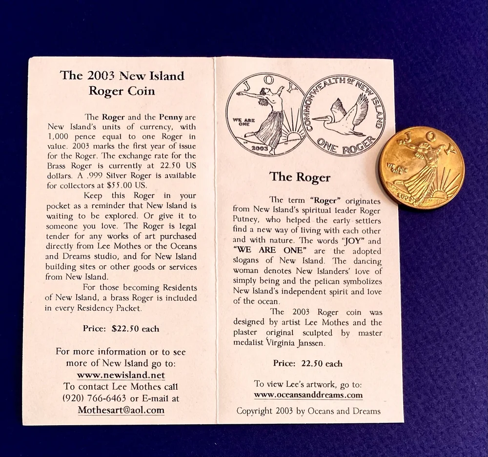 The New Island Roger Coin — Oceans and Dreams