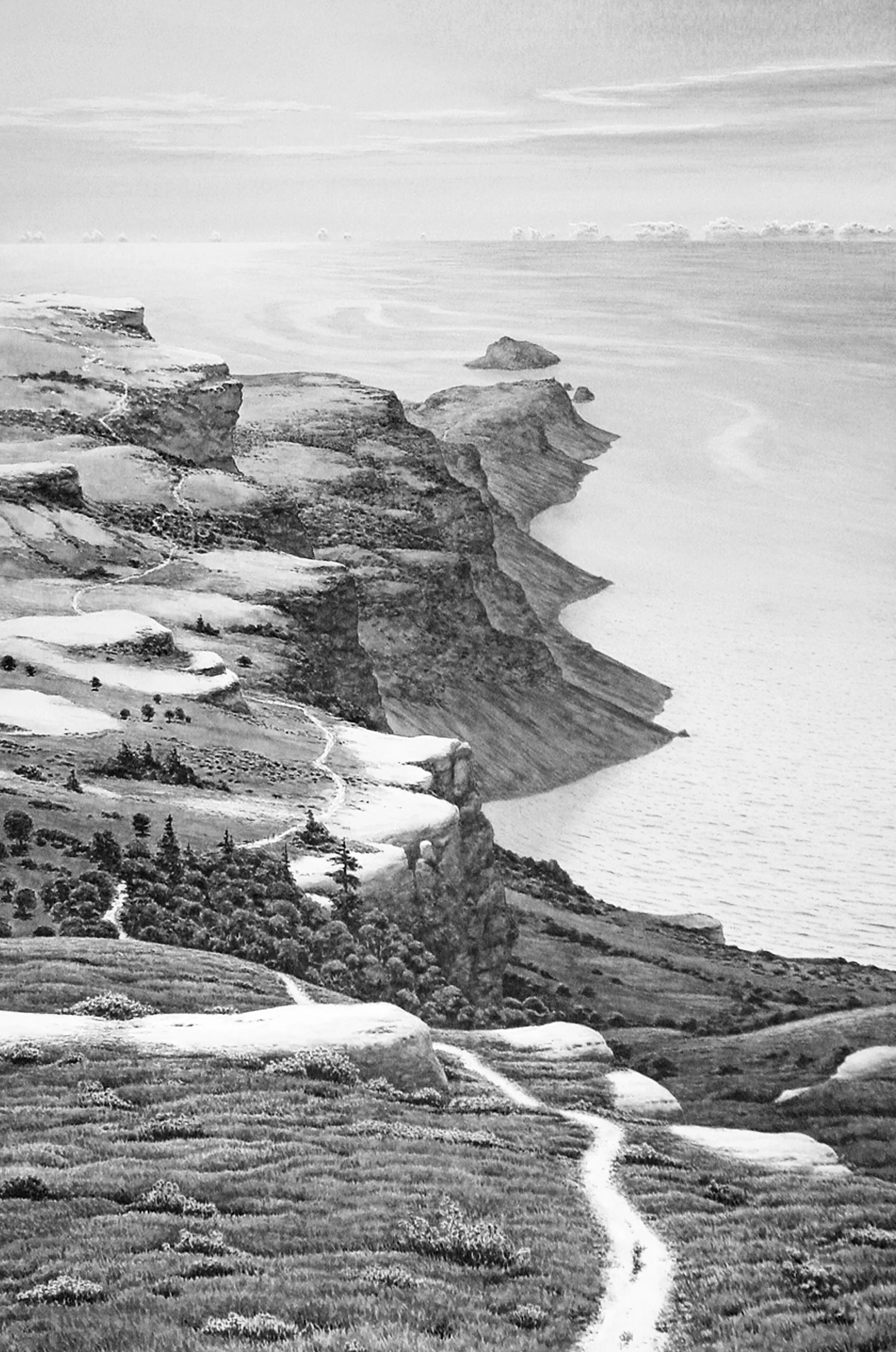 On_The_Path_At_North_Cape-bw.jpg