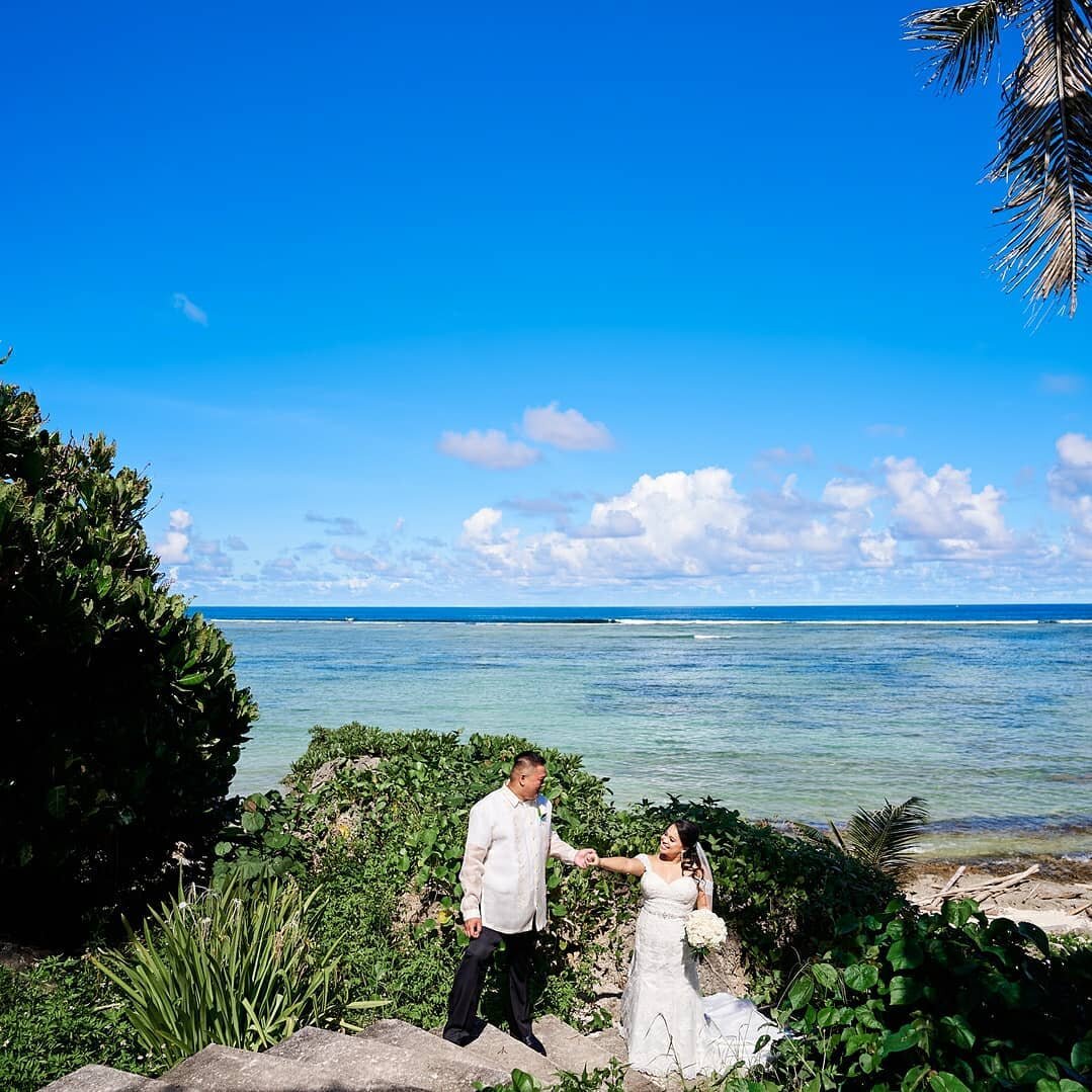 We feel so honored when couples or families take us to their private land for photos. It feels so special for folks on Guam to share their family land with you. It is sacred.

When K + J wanted to go to their family's piece of land after their ceremo