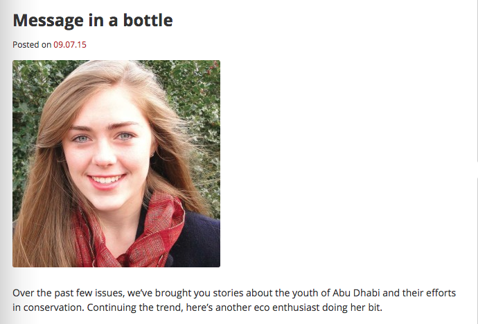 Abu Dhabi Week - Message in A Bottle