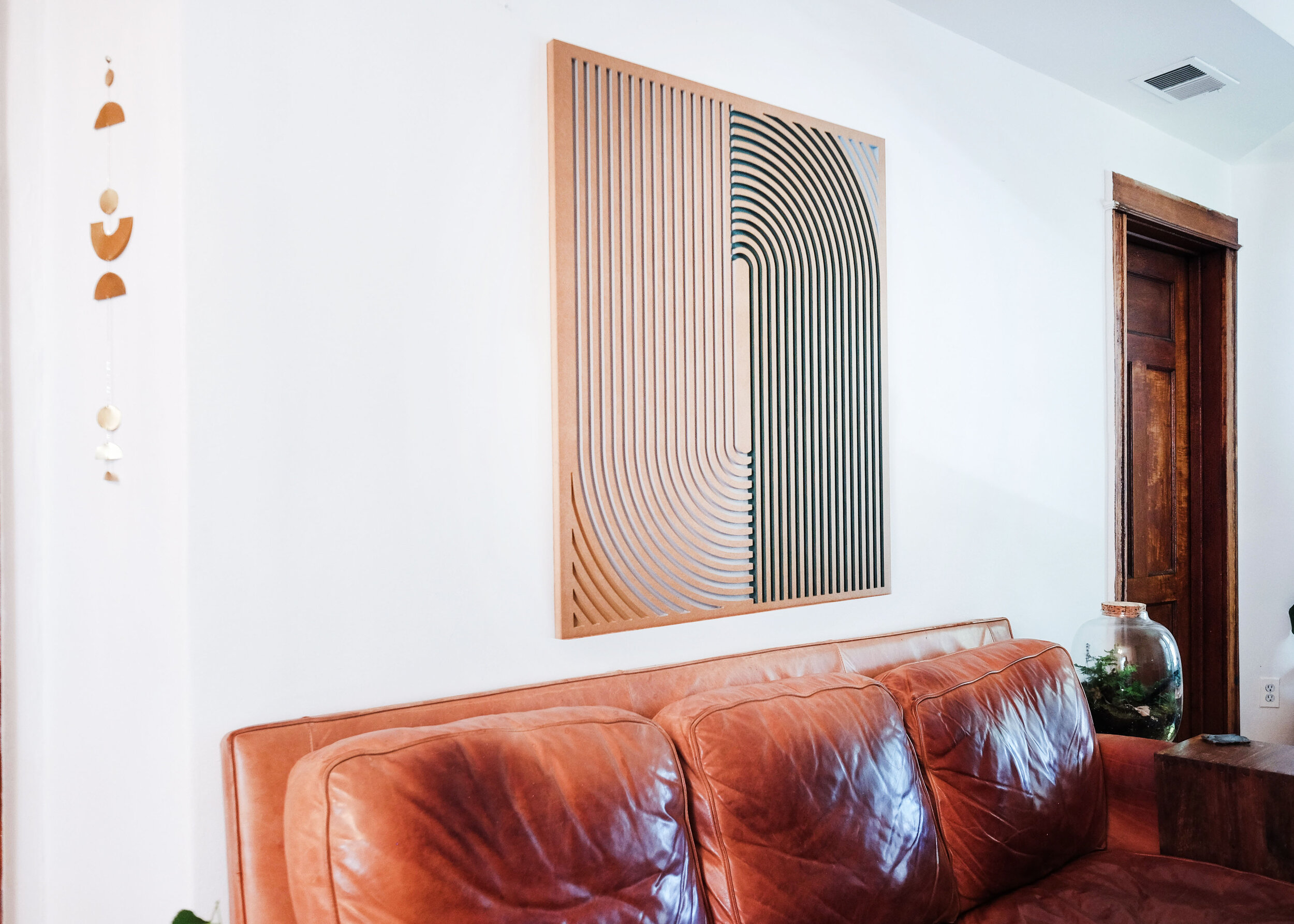 cnc routed mdf pieces with acrylic paint 44" x 36"
