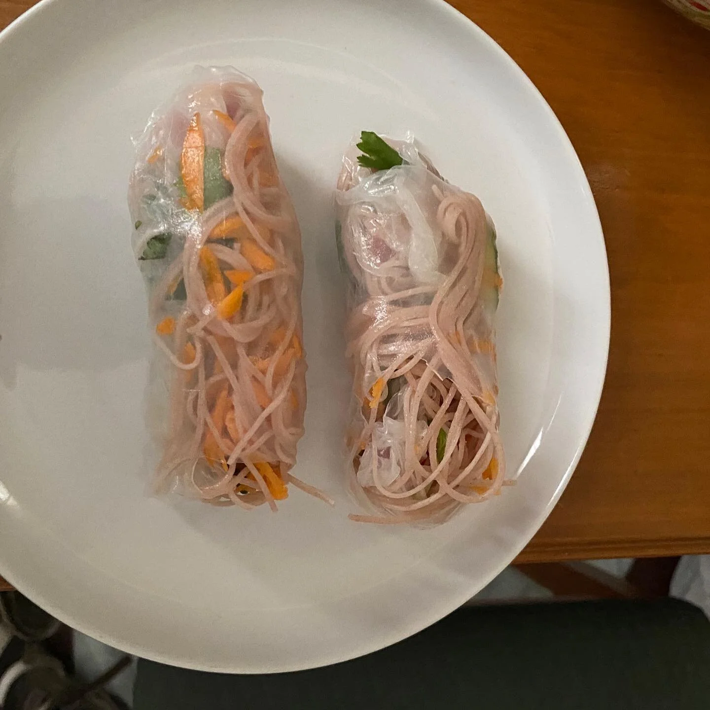 Maybe I&rsquo;ll just stick to making sandwiches 😂😂😂😂
First attempt at making rice paper rolls. 
.
.
.
.
.
#emmajanewatson
#thegirlwithmagichands
#firstattempt
