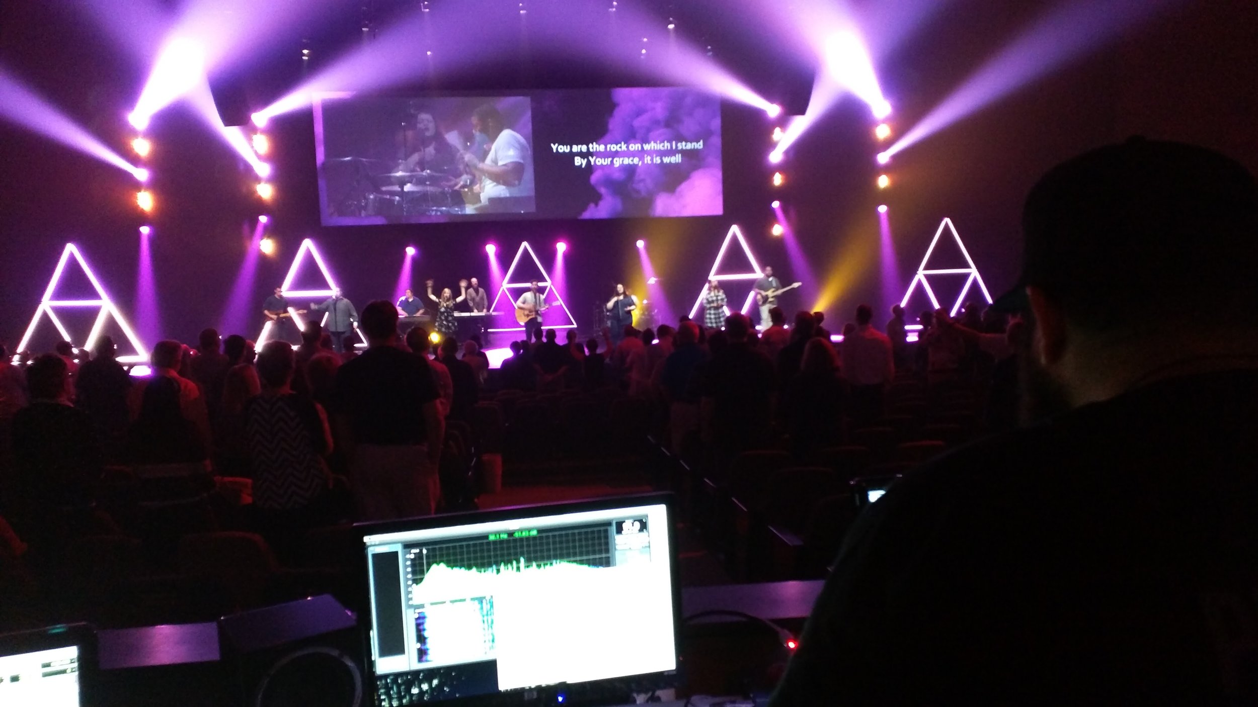 Worked with the audio team at the Worship Center in Lancaster, PA