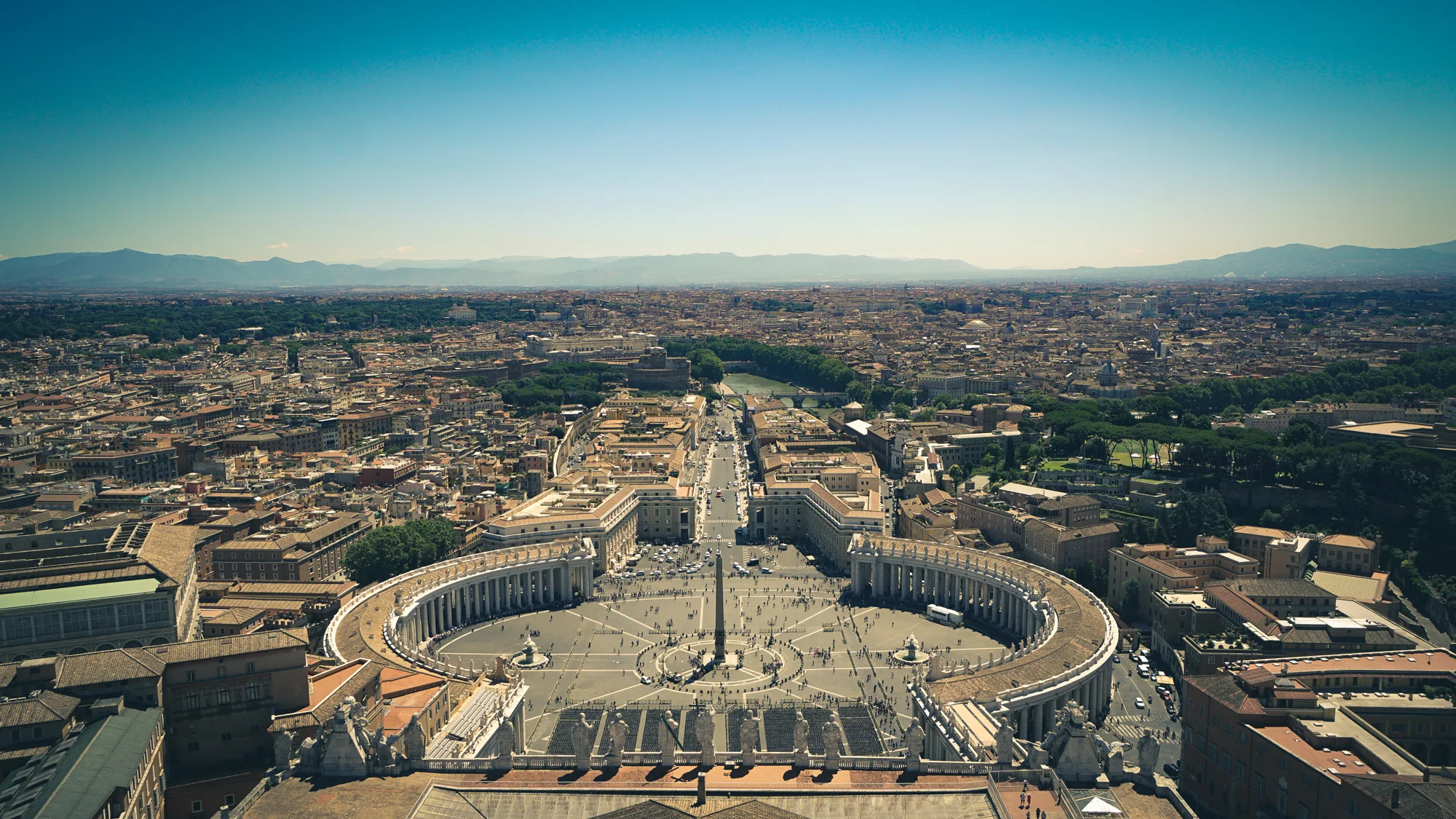 View from the top of St Peters Basilica