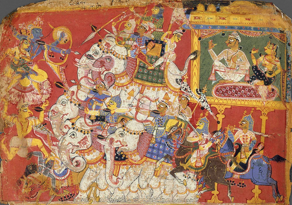 Ink and opaque watercolor on paper | India | circa 1520–40 | sourced via Wikimedia Commons