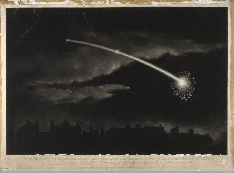 A Comet in the Night Sky Above London, ca. 1869 | sourced via wellcomecollection.org