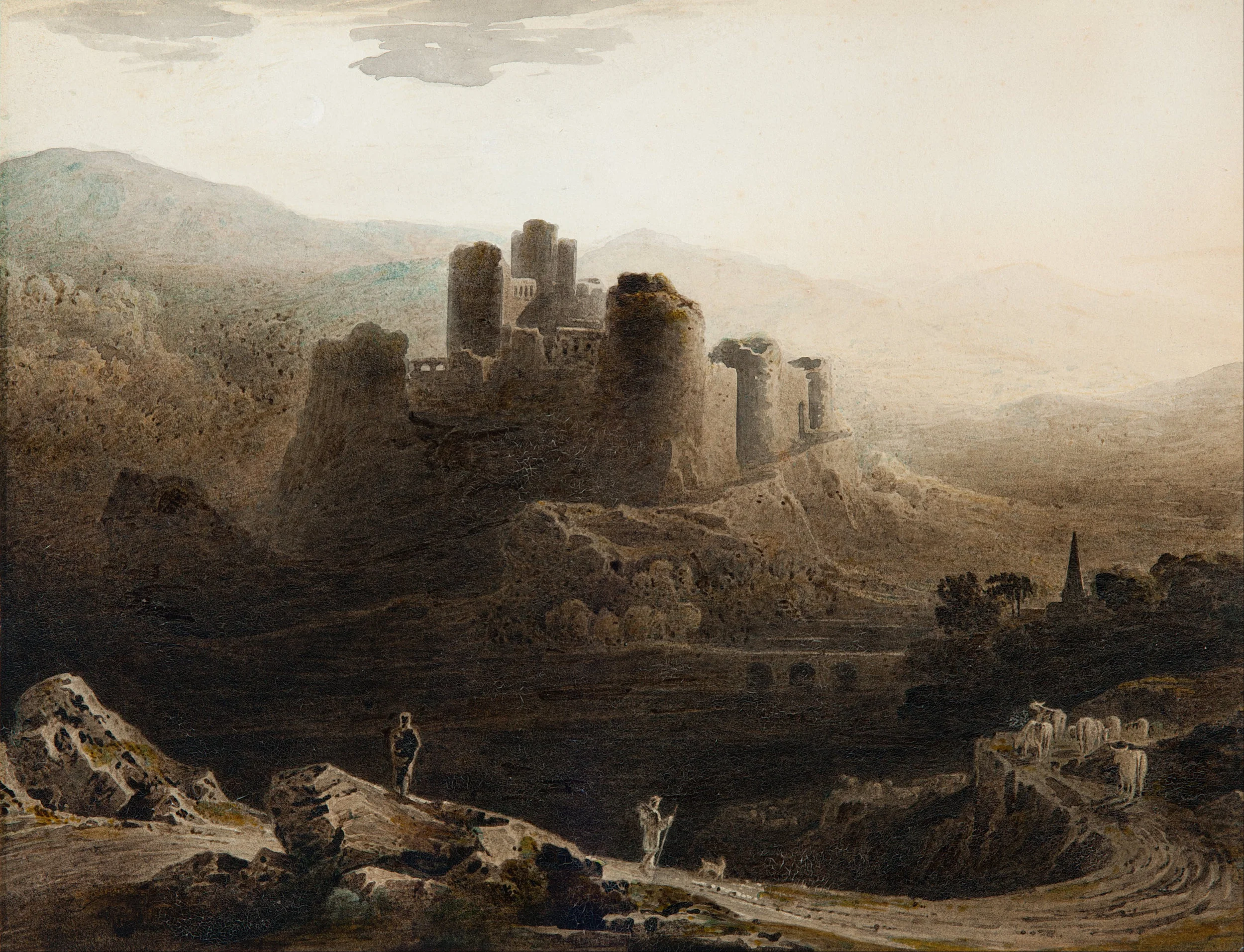 John Martin | Moonlight - Chepstow Castle | 1815 | Art Gallery of South Australia | sourced from Wikimedia Commons
