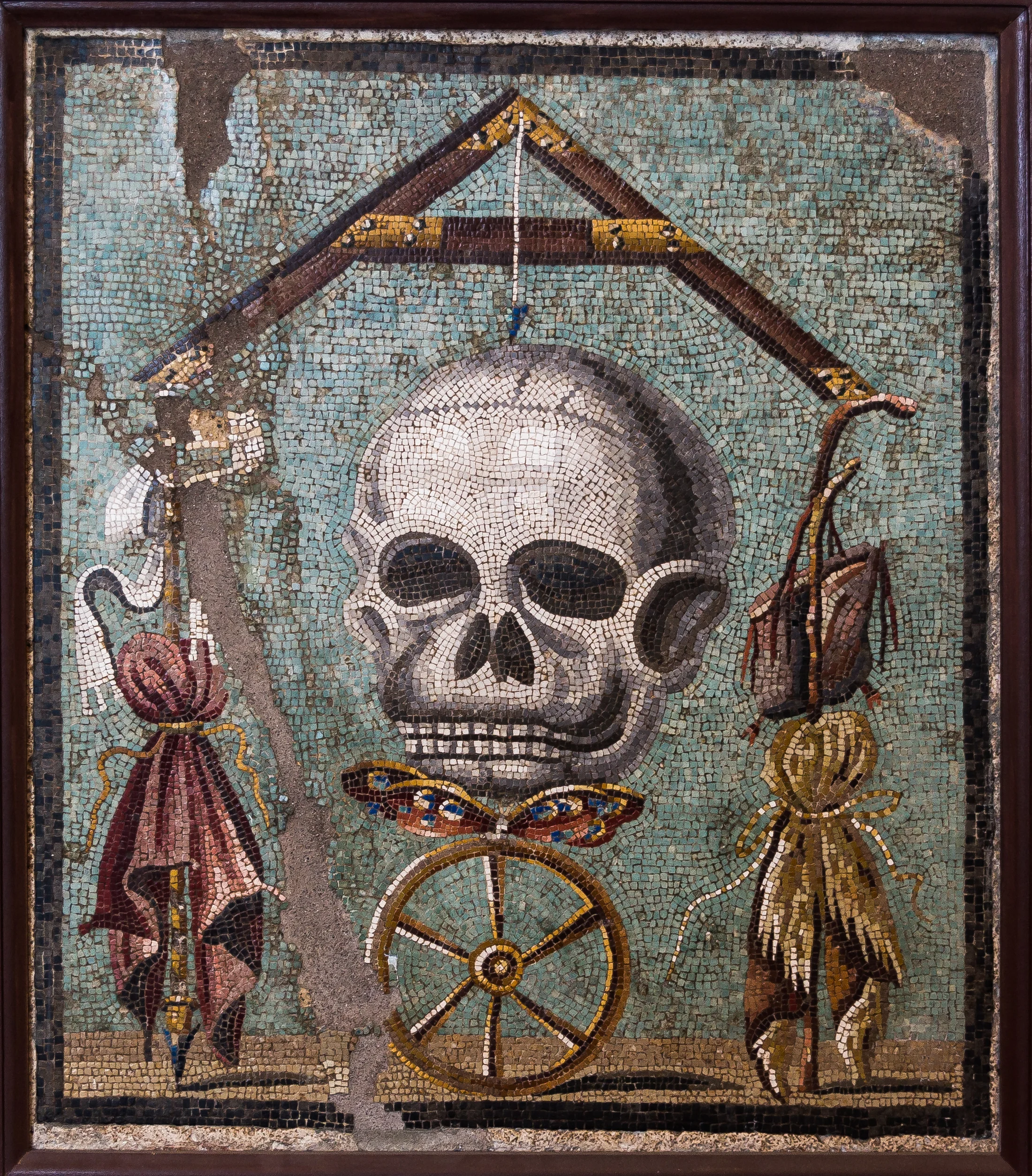 Memento Mori | Artist Unknown | 1st C. BC mosaic | Public Domain | sourced via Wikimedia Commons