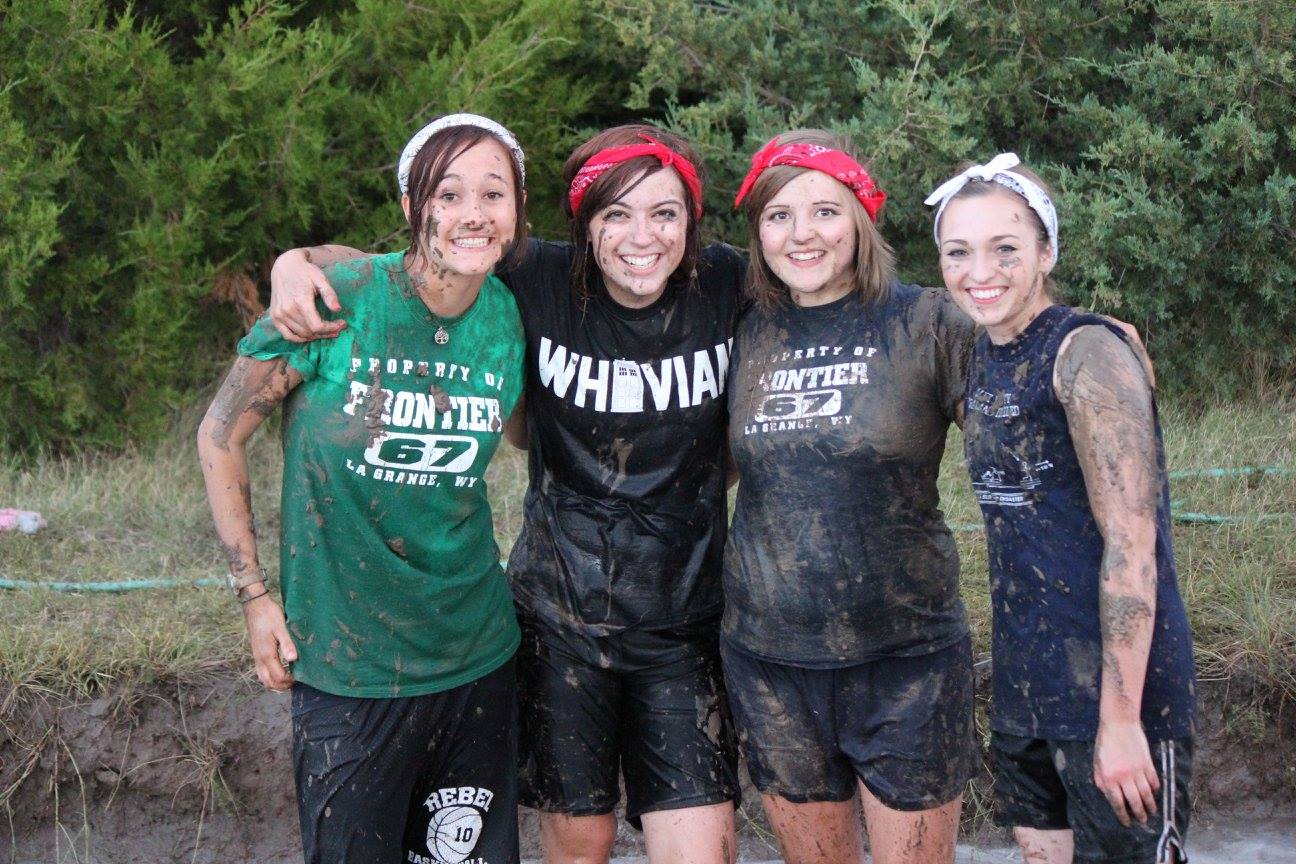 Mud tug-of-war is only one of the crazy fun games we play at the beginning of school to help the new students get to know everyone