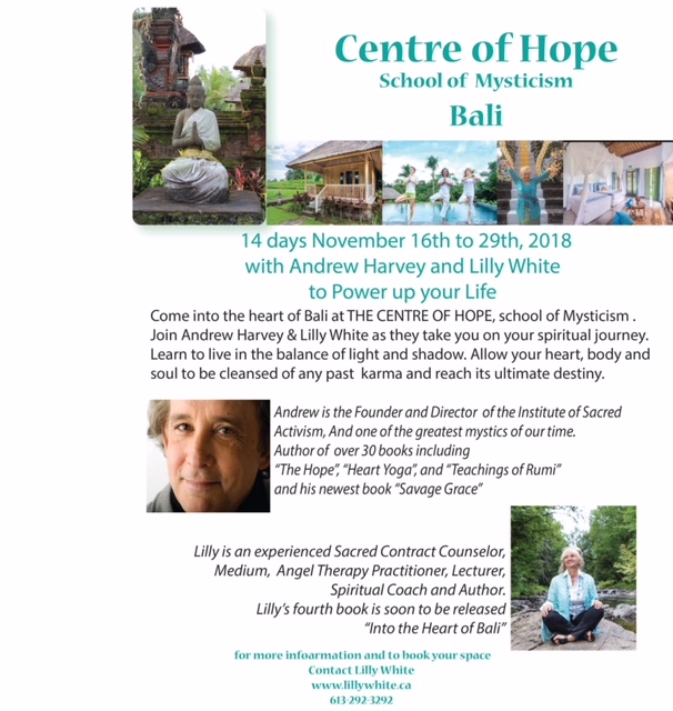 Call Lilly at 613-292-3292 to reserve your space now. Limited to 12 participants. 