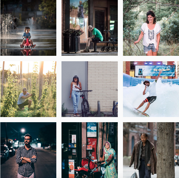 Example of Roaming Focus' Instagram account. Check out their Shooting Humans Project.