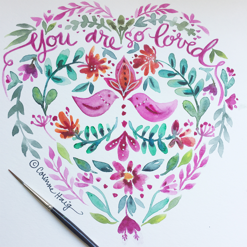 You Are So Loved illustration by Corinne Haig