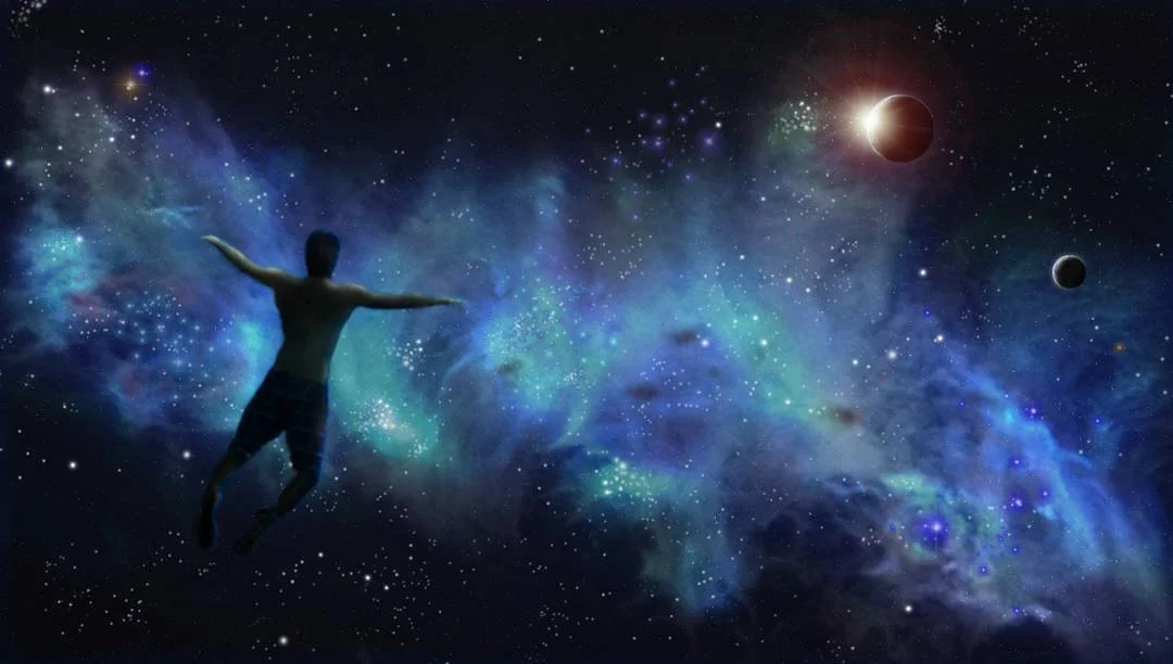 Floating Person In Space