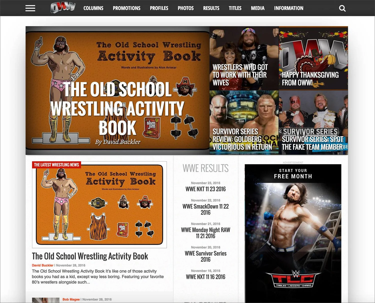 Alon Avissar The Old School Wrestling Activity Book