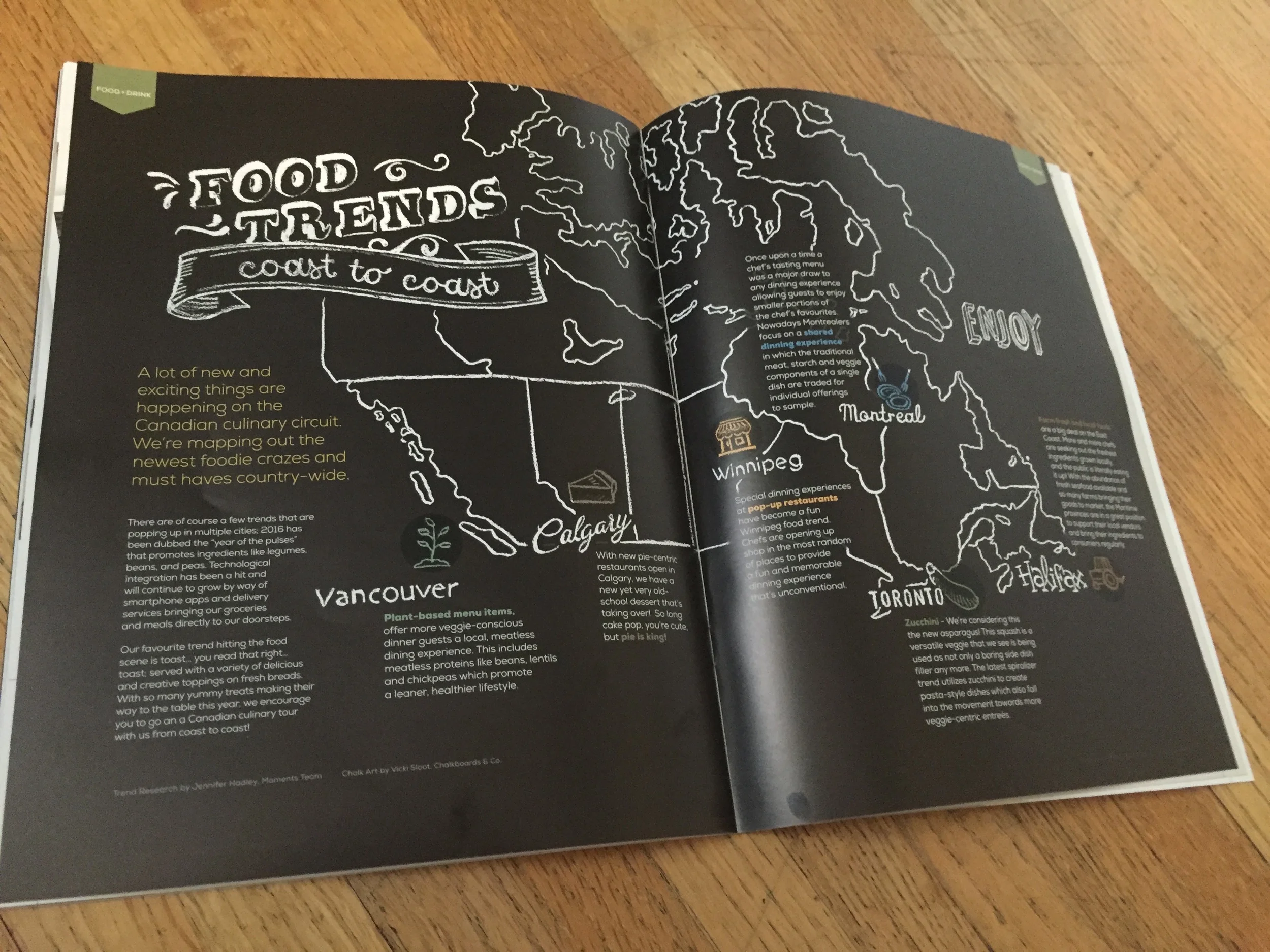 Double-page spread in Moments Magazine Refresh issue