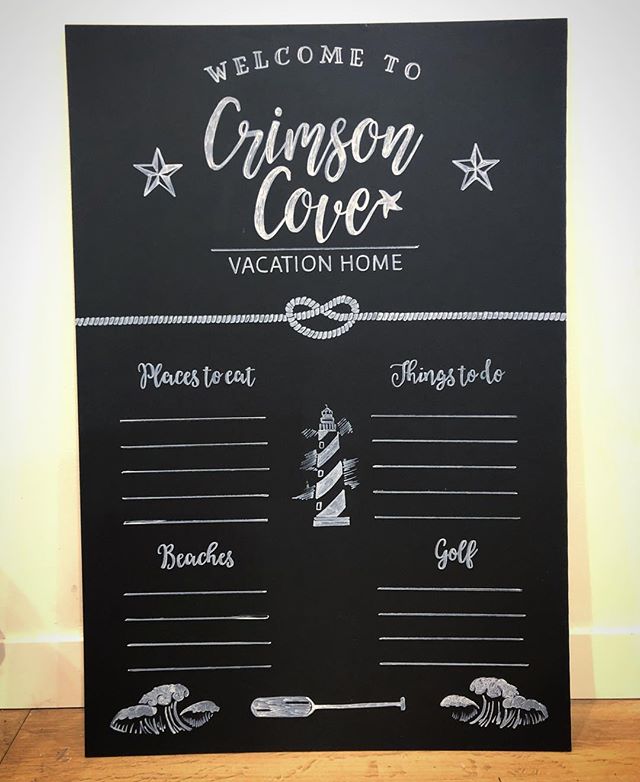 Finished this board today for Crimson Cove! Can&rsquo;t wait to see it come to life with suggestions of fun things! #chalkboardart #smallbusiness #handlettering #torontoweddings