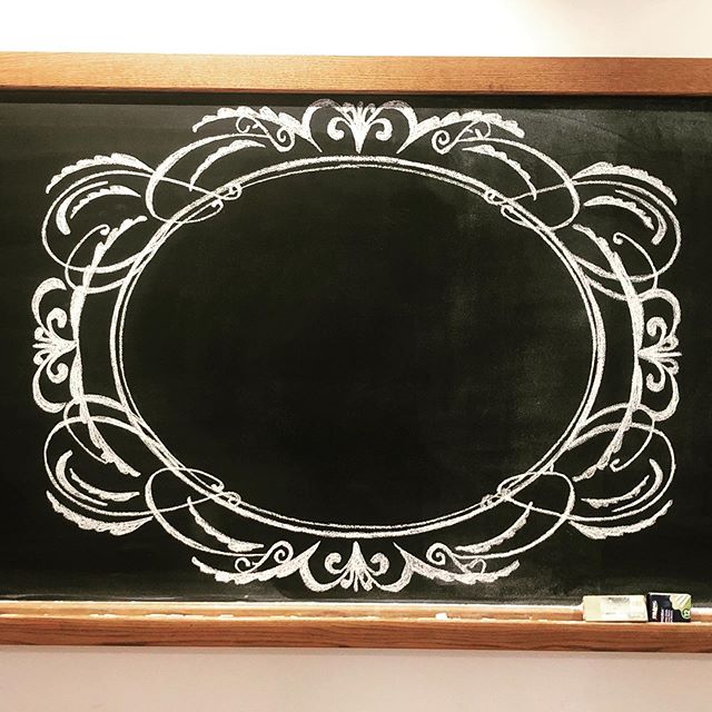 On-site schoolhouse chalkboard for a lovely Mark + Britt! Was so much fun and thanks to my unnamed helper 😘 #chalkboardart #torontoweddings #enochturner #chalkboardartist