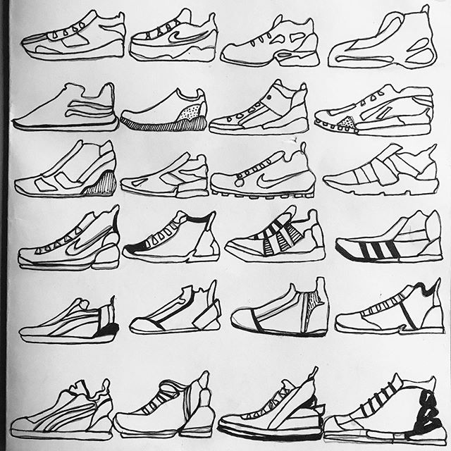 Just for fun. #doodle #uglycute #sketch #sneakers #sneakerheads #fineliner #drawing