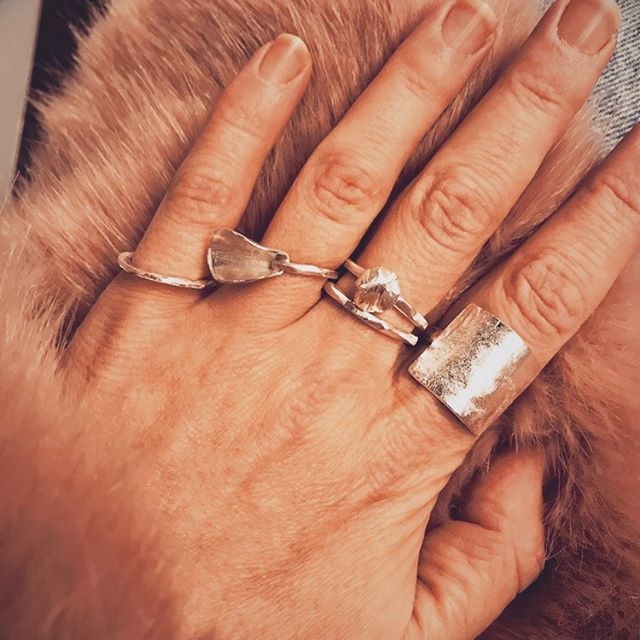 Surfaces #silver #jewelry #rings #fakefur #fuzzy #accessories #surfaces