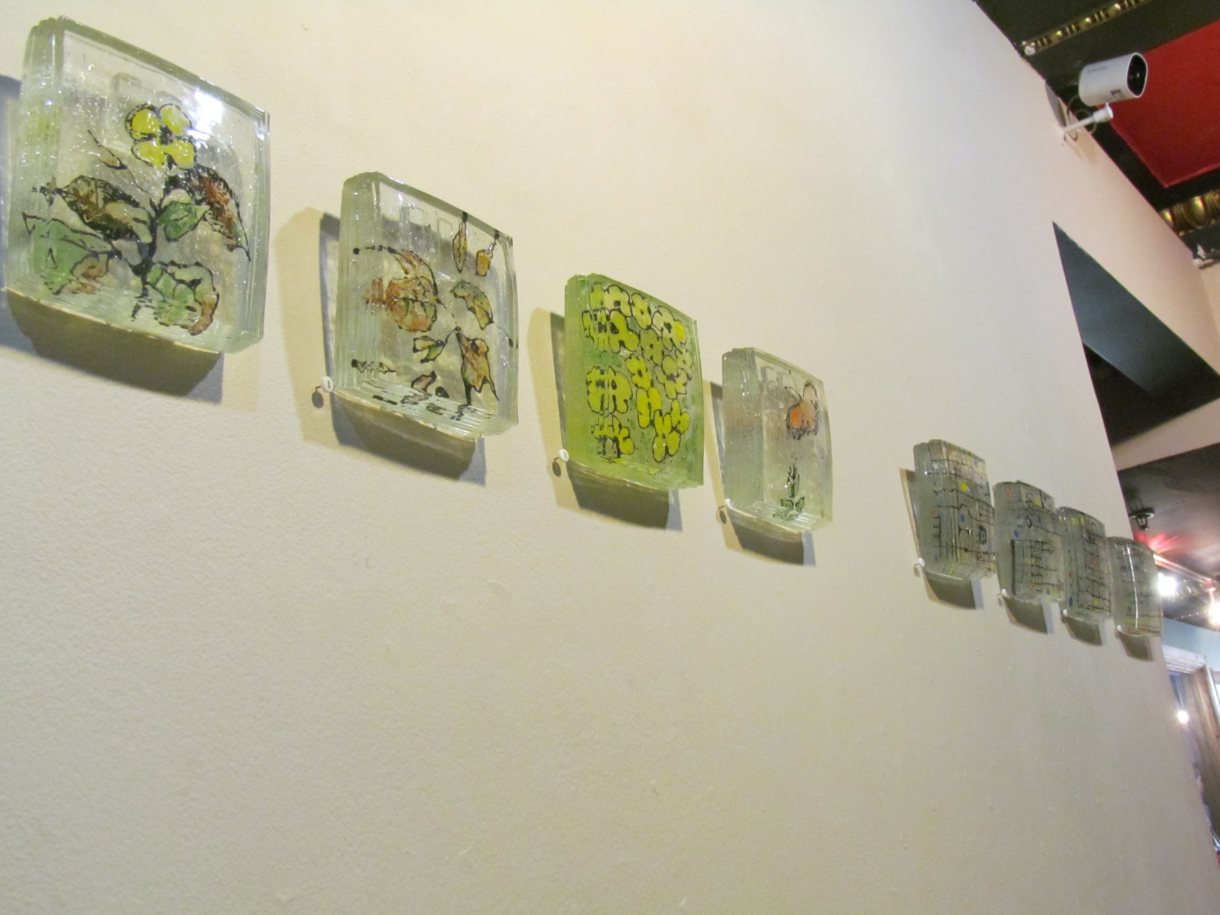Art glass by Stuart Rapport and Gwen Freeman.