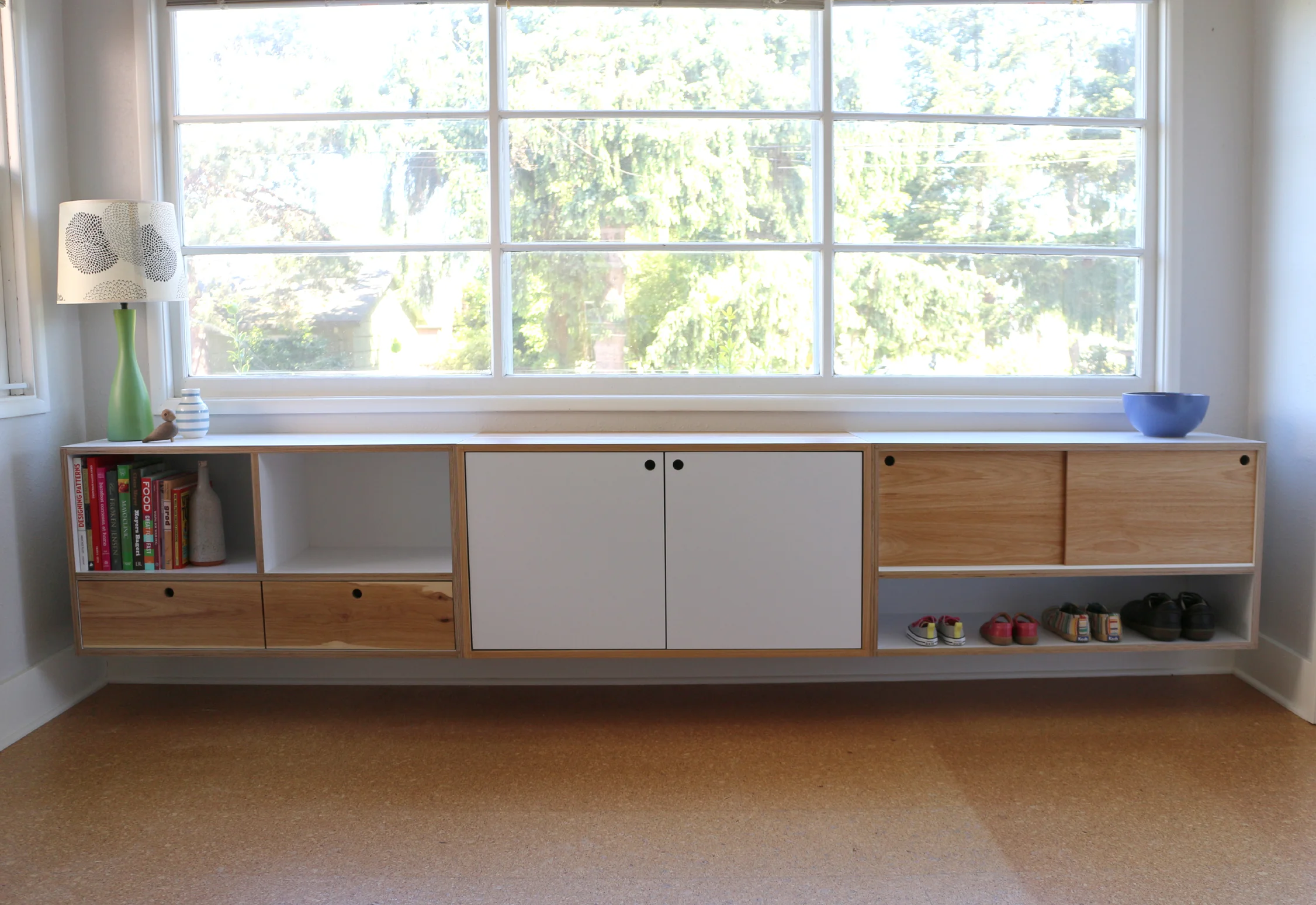   PORTLAND CABINETS   Solid hickory cabinets with laminate on Finnish birch plywood. 