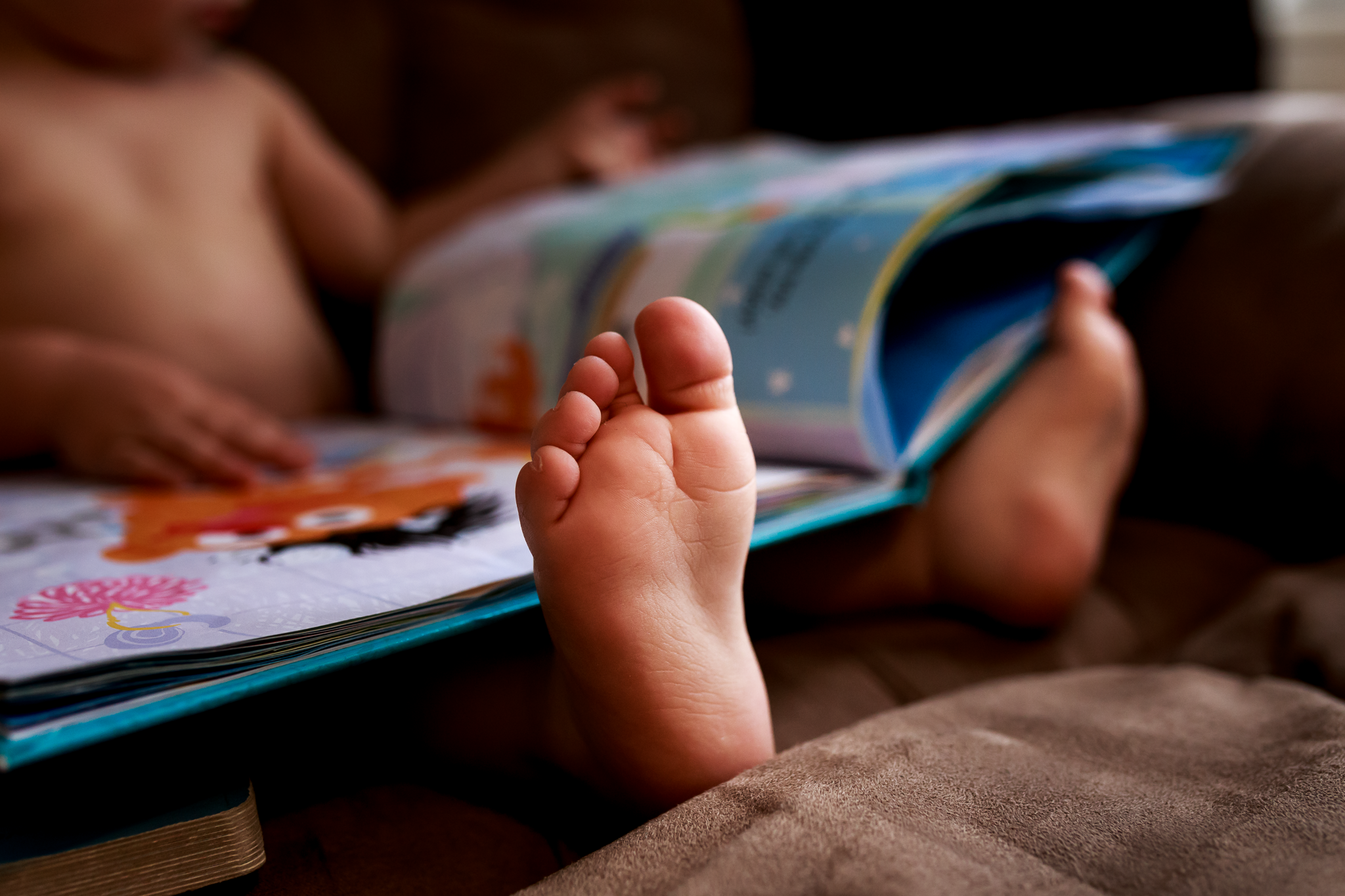 The way her two little toes curl...just like mine.