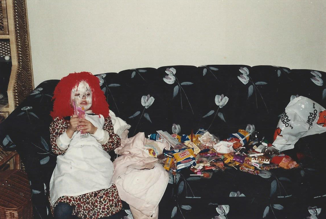 Remember how I said I loved Halloween...yep. Point proven. A pillow case full of candy and treats ready for devouring.