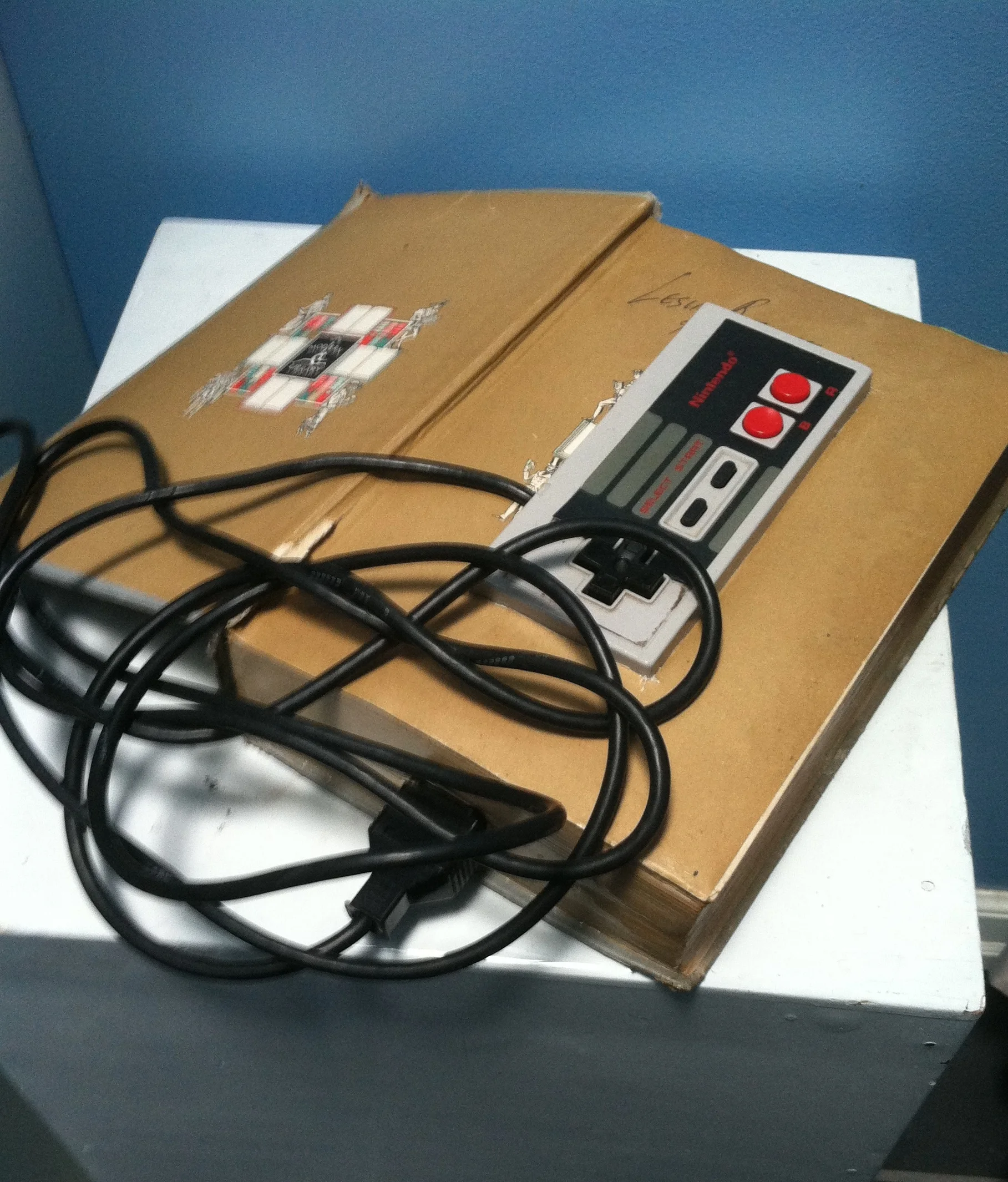 short story fiction with NES controller