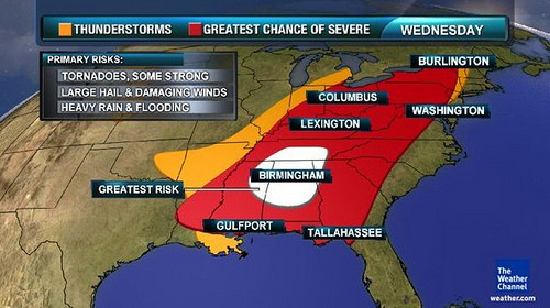 severe weather map