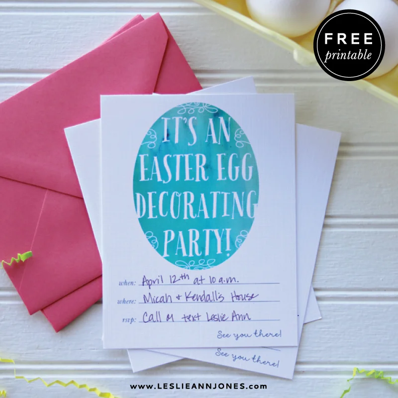 Free Easter Egg Party Invite