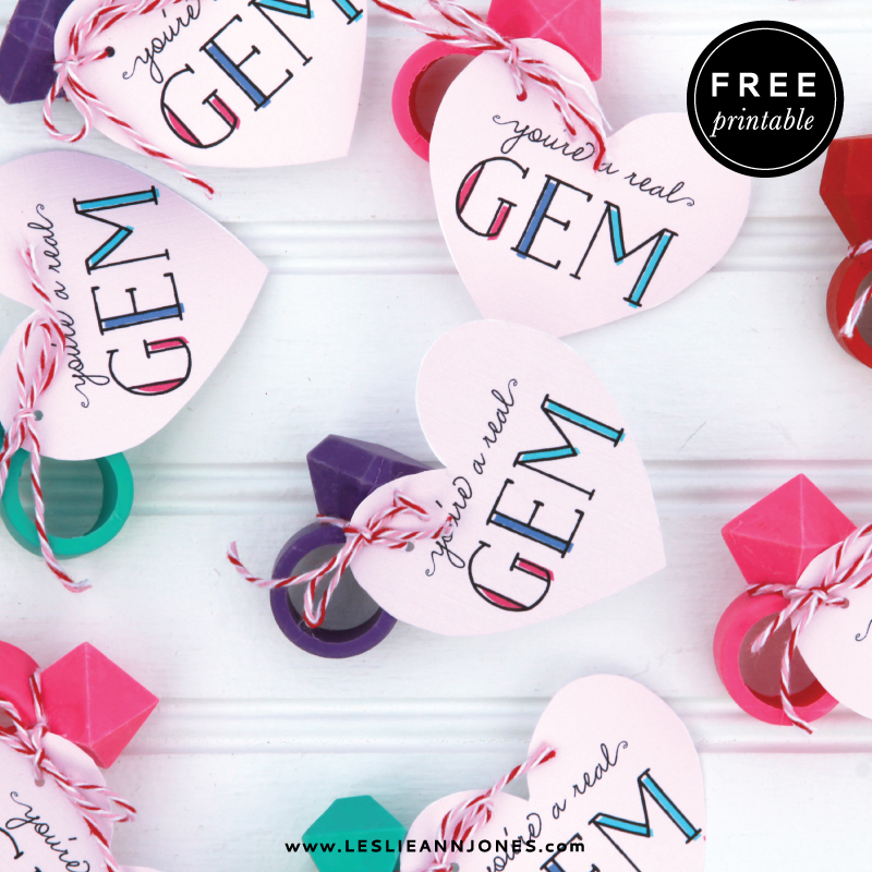 Freebie: You're a Gem Valentines