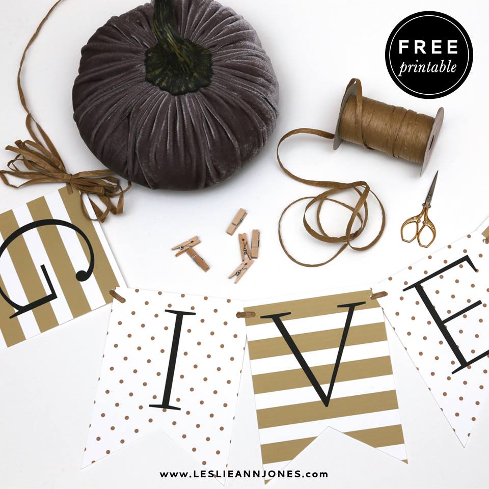 Free Printable Give Thanks Banner