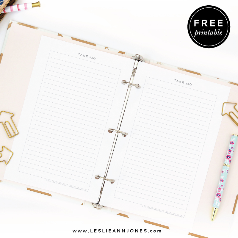 Adding the Printable Reside Journalâ„¢ Leslie Ann Jones picture about Free Printable Notes Pages identified as Adding the Printable Are living Journalâ„¢ Leslie Ann Jones