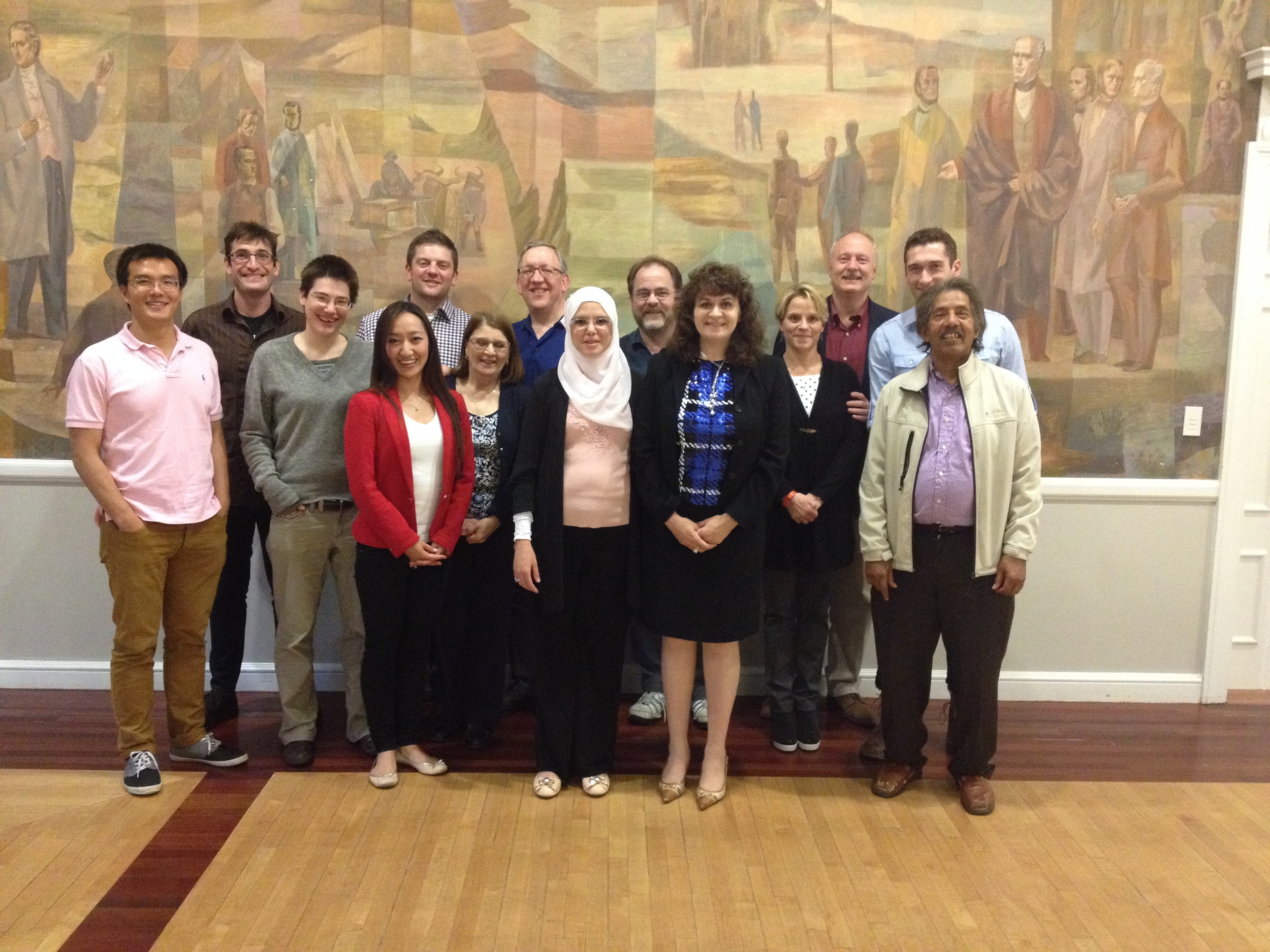 Karen with students and their families at a Tufts University School of Engineering Graduate Certificate Program dinner