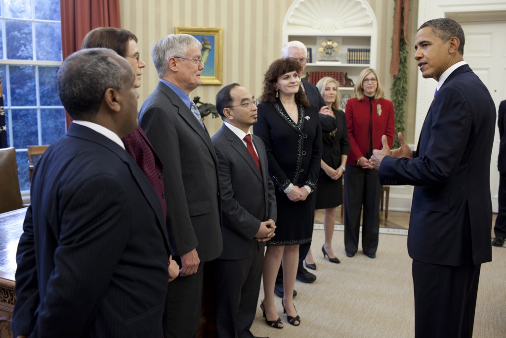 Karen receives the Presidential Award for Excellence in Science, Mathematics, and Engineering Mentoring with her fellow award recipients