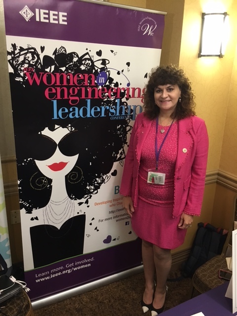 Dr. Karen Panetta (WIE Editor-in-Chief) with the WIE Magazine's leadership issue