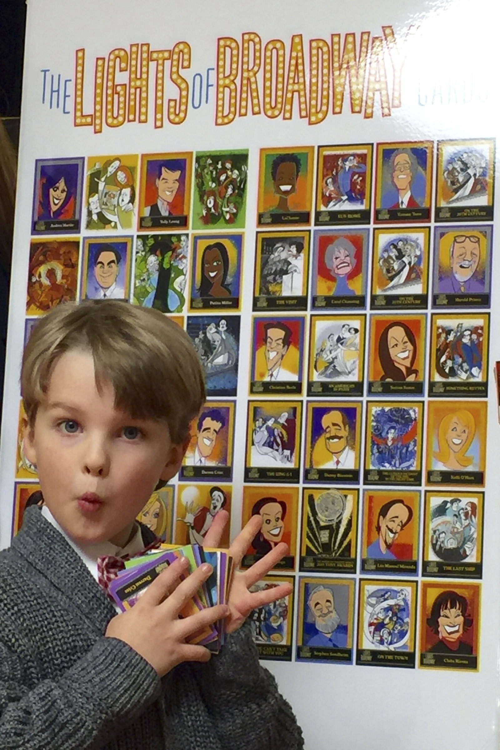 Iain Loves Theatre and The Lights of Broadway Show Cards™. Photo credit: Dori Berinstein.