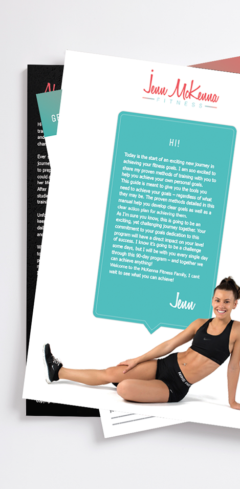 90-day Fitness Challenge Book Design